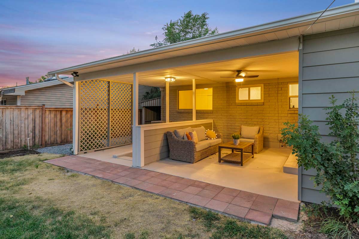 Backyard of the house